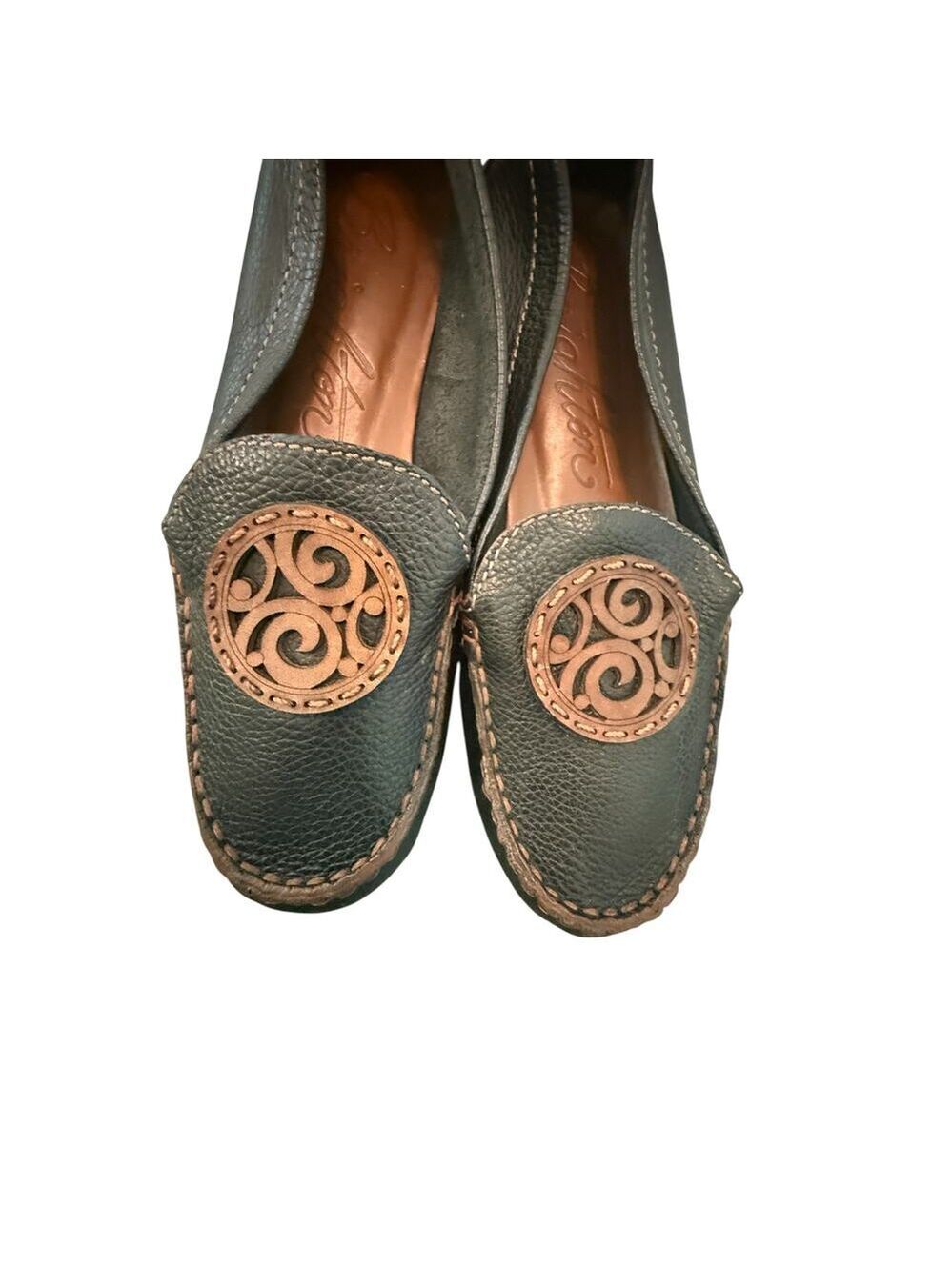 Brighton Leather Flats "Native" Made in Brazzil Black/Brown 7.5 - Picture 9 of 9
